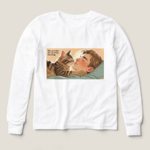 Unisex lange mouw T-shirt-Funny Cat Lover Shirt