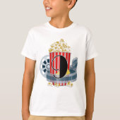 unisex leeftijd negen verjaardag popcorn film t-shirt (Voorkant)