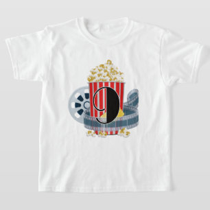 unisex leeftijd negen verjaardag popcorn film t-shirt
