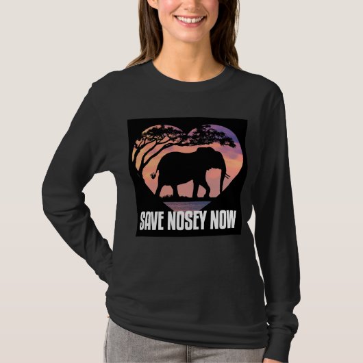 Unisex Long sleeved Save Nosey Now Shirt (Voorkant)