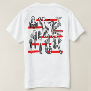 Unisex Maitea geïllustreerde cijfers T-shirt