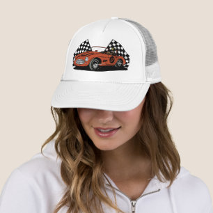 Unisex Motorsport Auto Racing Retro Trucker Hoed  Pet