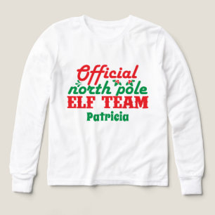 Unisex Officiële Noordpool Elf Team voeg naam toe