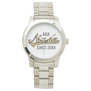 Unisex Overmaatse Silver Bracelet Watch Nonna Horloge
