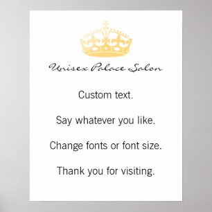 Unisex Palace Salon Jubileum Kroon Poster