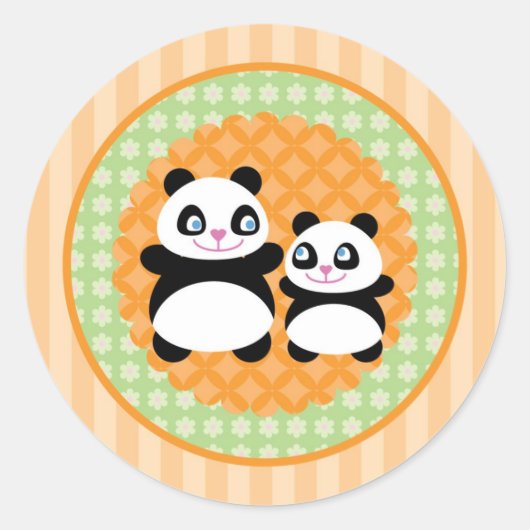 Unisex Panda Beer Sticker (Voorkant)