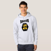 Unisex pullover hoodie. ash SOCCER 26 (Voorkant volledig)