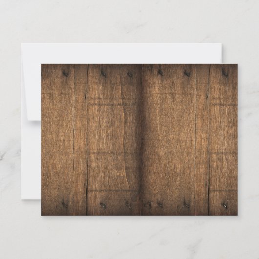 Unisex Rustic Barnwood Foto Afstuderen Horizontaal Aankondiging (Achterkant)