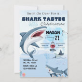 UNISEX SHARK TASTIC ANNIVERSAIRE FÊTE Invitation (Devant)