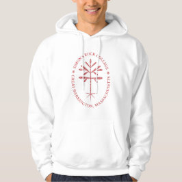 Unisex Simon's Rock Seal Hoodie in het rood