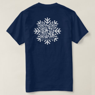 Unisex Sneeuwvlok QR-code T-shirt