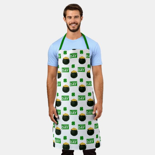 Unisex St Patricks Day Schort (Gedragen)