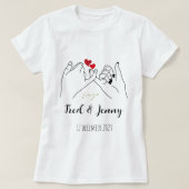 unisex t-shirt for couples on Valentine's Day. (Design devant)