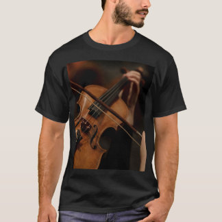 Unisex T-shirt met vioolontwerp