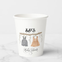 Unisex Twins Groen Bloemen Baby shower