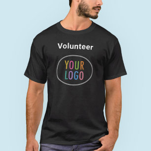 Unisex Vrijwilliger T-shirt Custom Logo Black S-5X