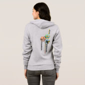 Unisex Zip Sweat - shirt à capuche avec le logo de (Dos entier)