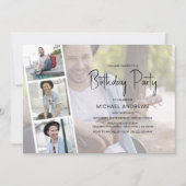 Unisexe | Collage de photos | Invitation d'anniver (Devant)