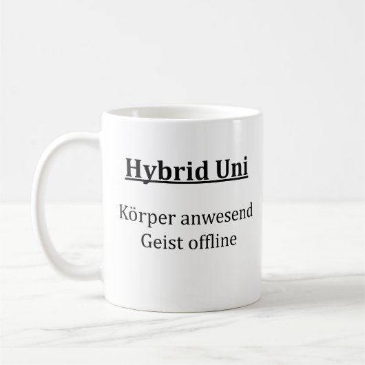 Unispruch "Hybrid Uni" Geschenk, Studenten Koffiemok (Links)