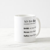 Unispruch "Ich bin Student" Geschenk, Studenten Koffiemok (Voorkant rechts)