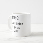 Unispruch "reicher für 3d" Geschenk, Studenten Koffiemok (Voorkant links)