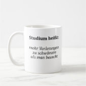 Unispruch "Studium heißt..." Geschenk, Studenten Koffiemok (Links)