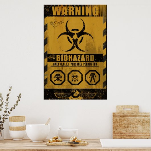 UNIT BIOHAZARD POSTER (Keuken)