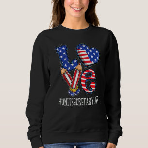 Unit Secretaris Liefde Verenigde Staten Vlag Vuurw Trui