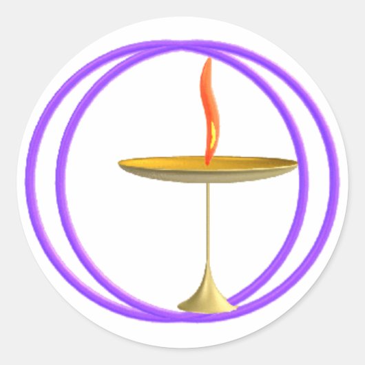 unitaristisch universalist ronde sticker (Voorkant)