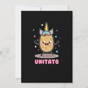 Unitato Unicorn Potato Cute Funny Vegetable Fries Kaart