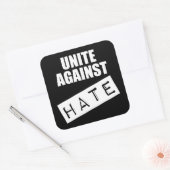 Unite against Hate Vierkante Sticker (Envelop)