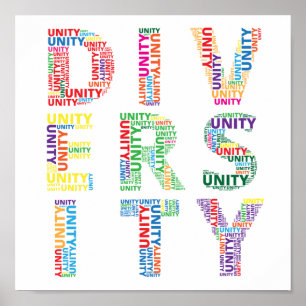 Unité dans la diversité Affiche colorée