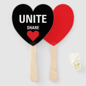 Unite Democracy Politieke Protest Handwaaier (Voorkant en achterkant)