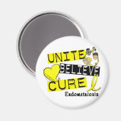 UNITE GELOVEN GENEZEN Endometriose Magneet (Voorkant / Achterkant)