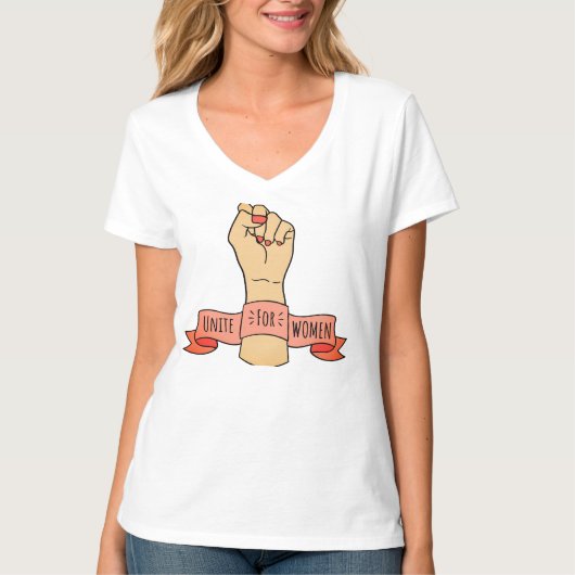 Unite voor vrouwen t shirt (Voorkant)