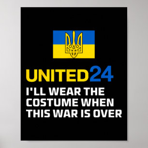 United24 Oekraïne Ik zal de kostuums dragen als de Poster