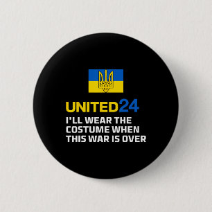 United24 Oekraïne Ik Zal De Kostuums Dragen Als De Ronde Button 5,7 Cm