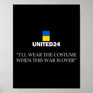 United24 Oekraïne Ik zal het kostuum dragen als de Poster