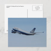 United 747 Inschakeling Briefkaart (Voorkant / Achterkant)