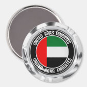 United Arab Emirates Round Emblem Magneet (Voorkant / Achterkant)