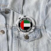 United Arab Emirates Round Emblem Ronde Button 7,6 Cm (In situ)