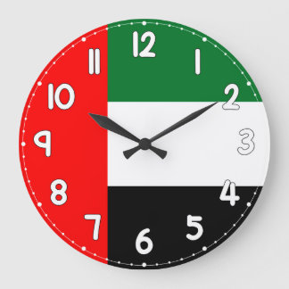 United Arab Emirates UAE Flag Wall Clock Grote Klok
