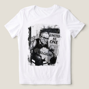 United As One – België Zwart-wit kunst T-shirt