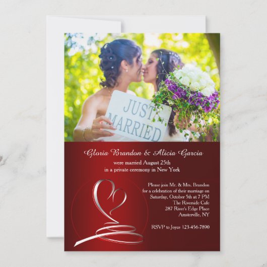 United At Dernier Photo Post Faire-part de mariage (Devant)