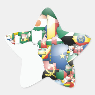 United by Colors: Een viering van Afrika in vlagge Ster Sticker