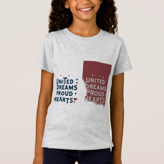 United Dreams Proud Hearts grijs T-shirt (Voorkant)