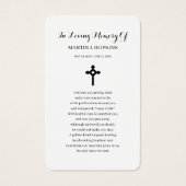 United Flag Sympathy Funeral Memorial Prayer Cards (Dos)