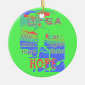 United in Hope: samen sterker - Vibrant USA Keramisch Ornament (Voorkant)