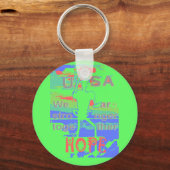 United in Hope: samen sterker - Vibrant USA Sleutelhanger (Voorkant)
