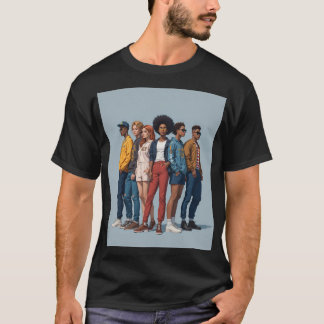 United in Style - Diverse People Art T-shirt